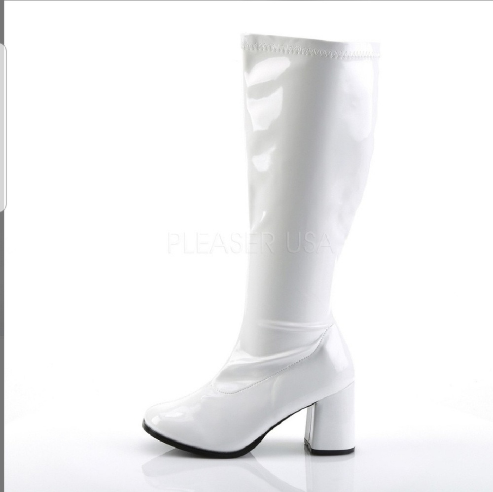 Vegan Wide knee high heel boots